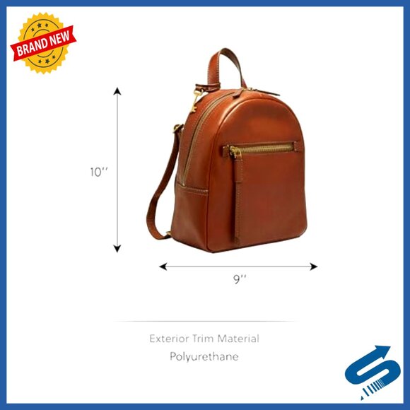 Eco Leather Small Backpack with Multiple Pockets, Adjustable Straps